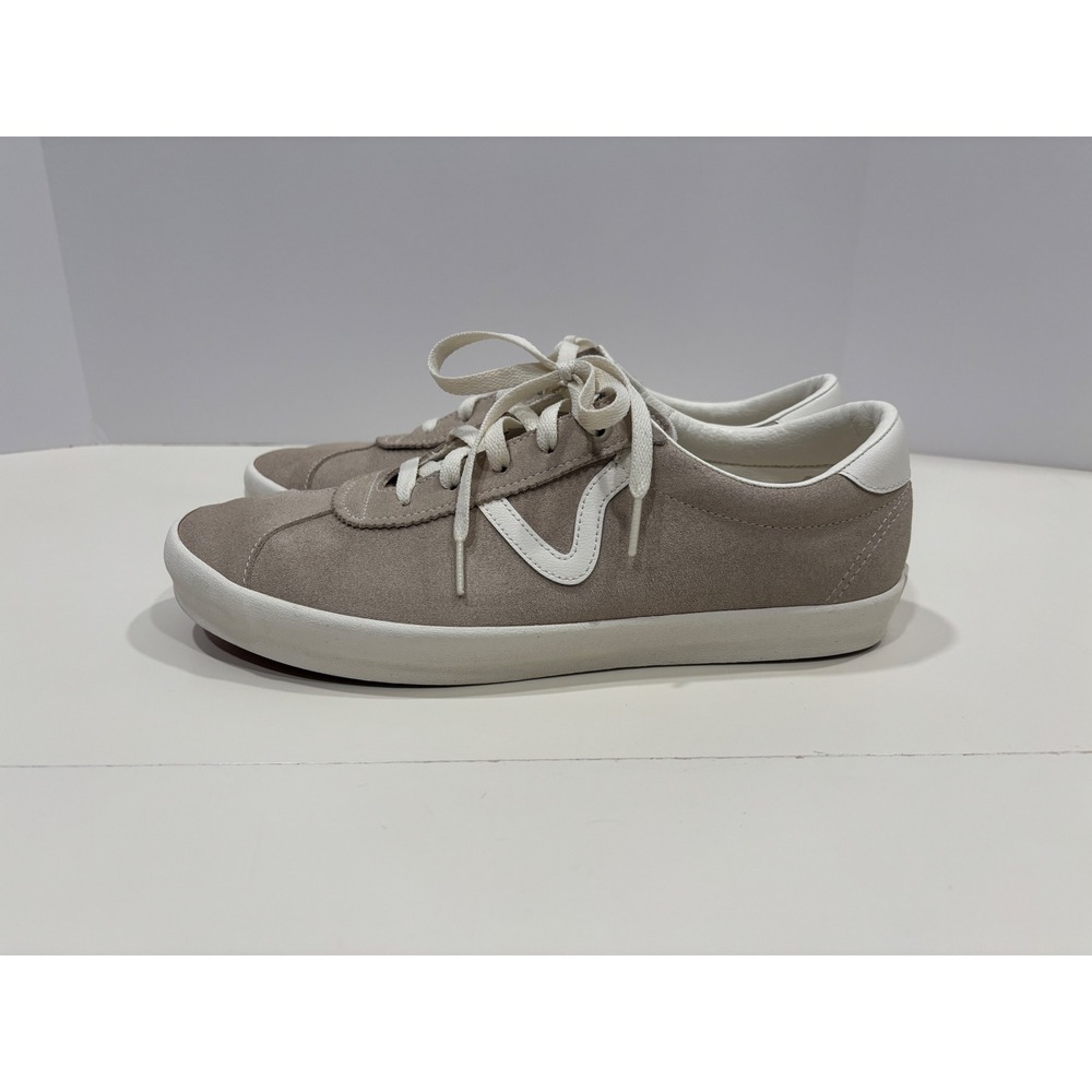Vans Sport Suede Taupe White Low Top Sneakers Mens 11.5 Women 13 751505